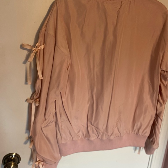 ELLISON pink bomber jacket with bows - Picture 8 of 10
